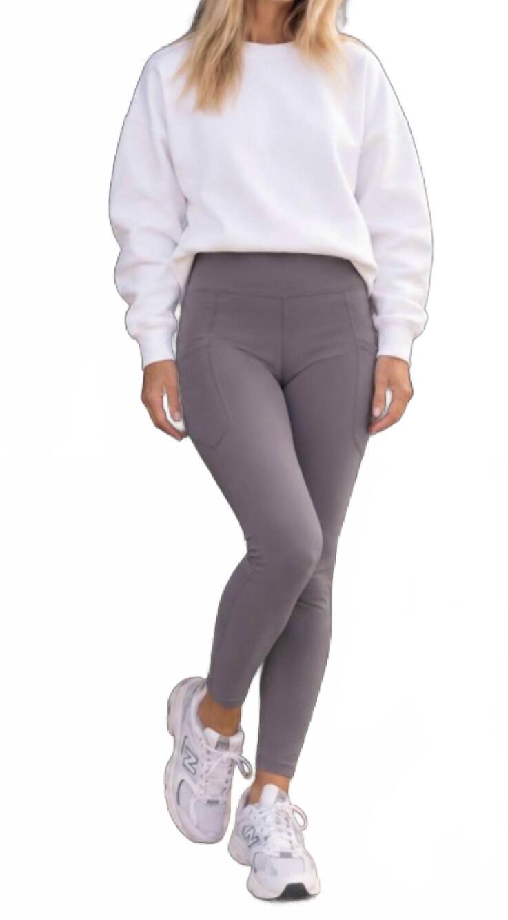 NEW BY TOGETHER double pocket fitness legging in steel